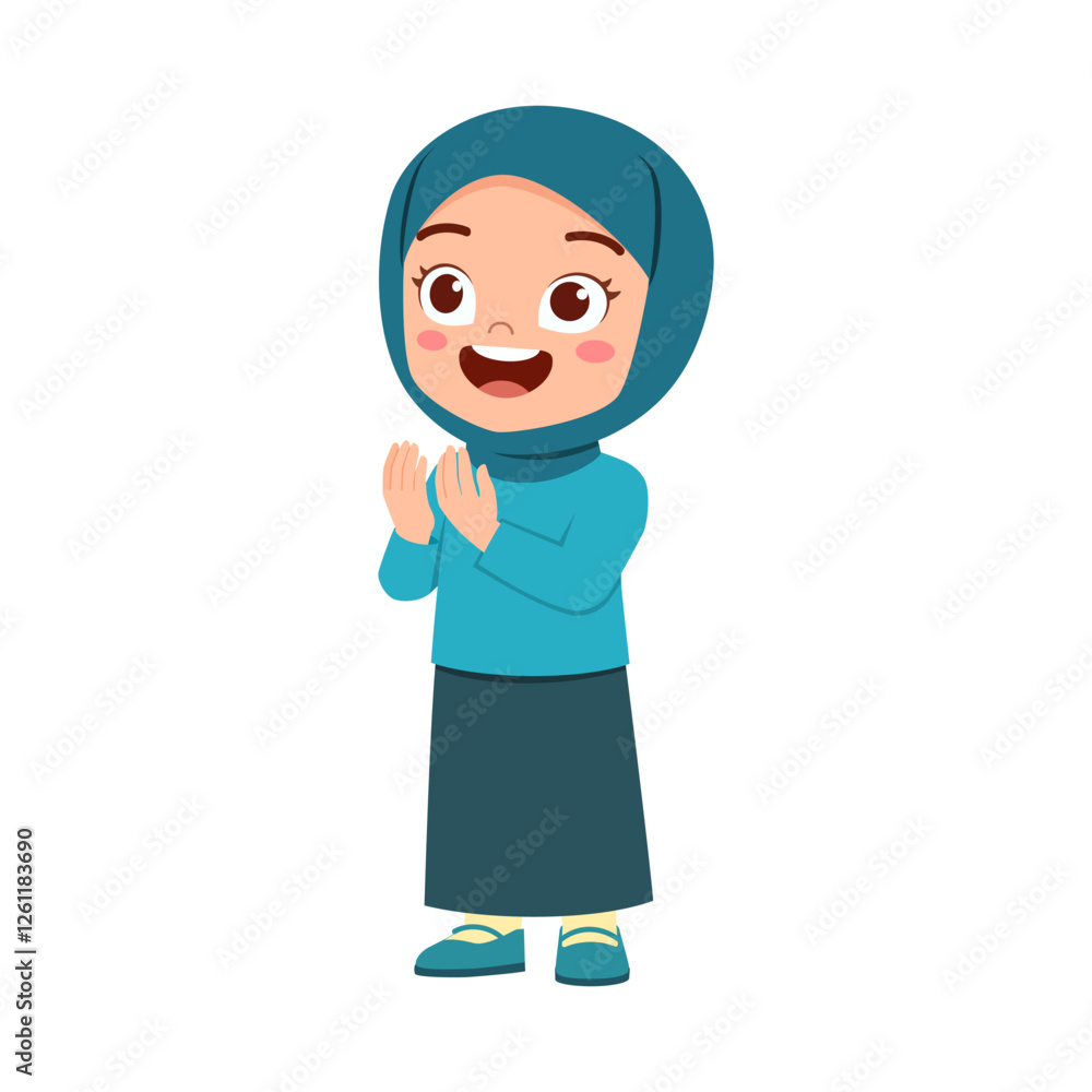 little muslim kid show praying hand pose little muslim kid show praying hand pose