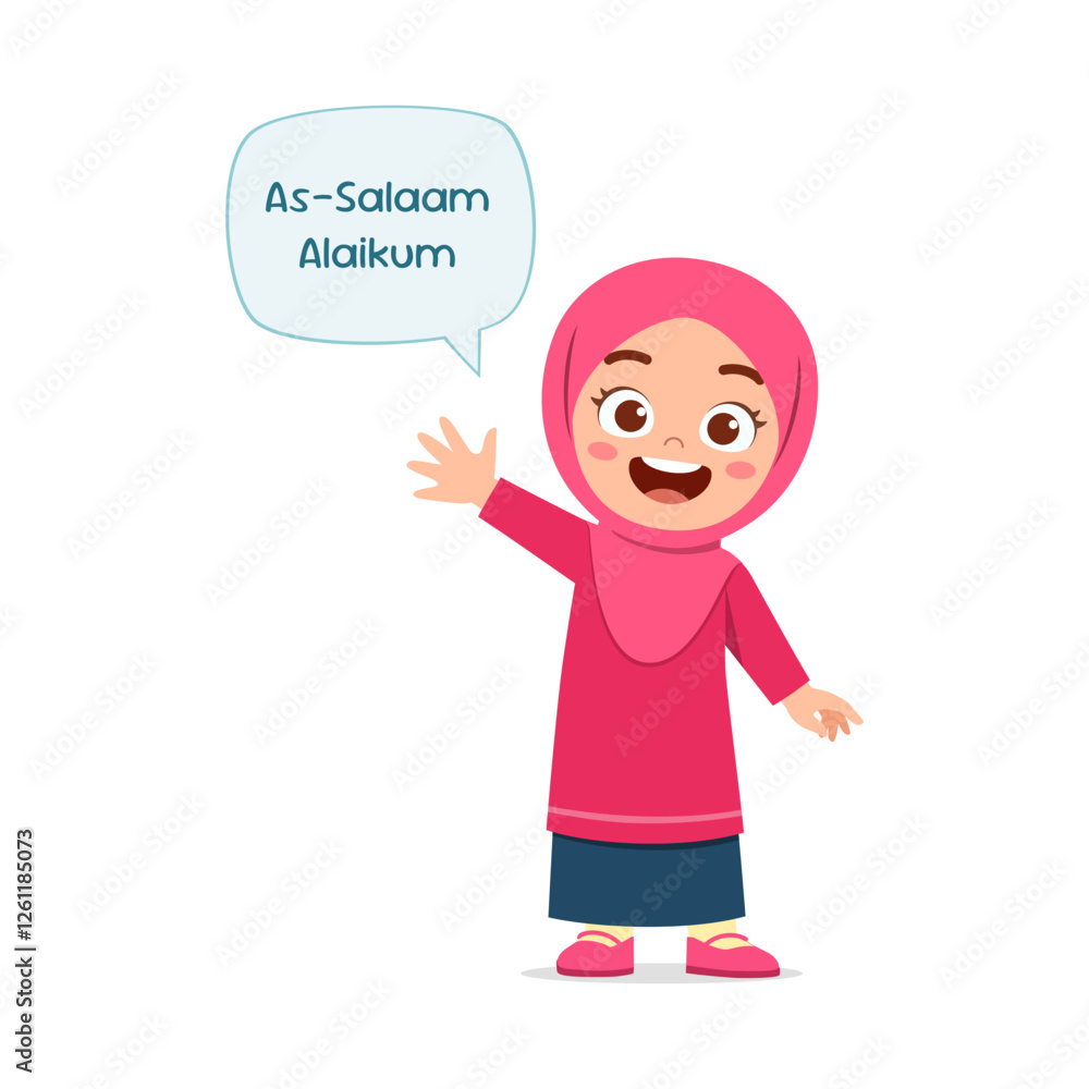 little muslim kid show salam greeting little muslim kid show salam greeting