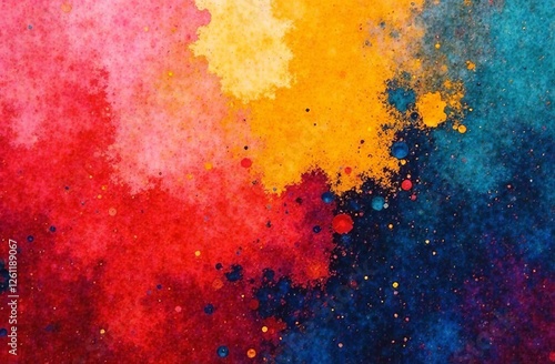 Abstract background stain colorful paint spots acrylic watercolor. AI Generative