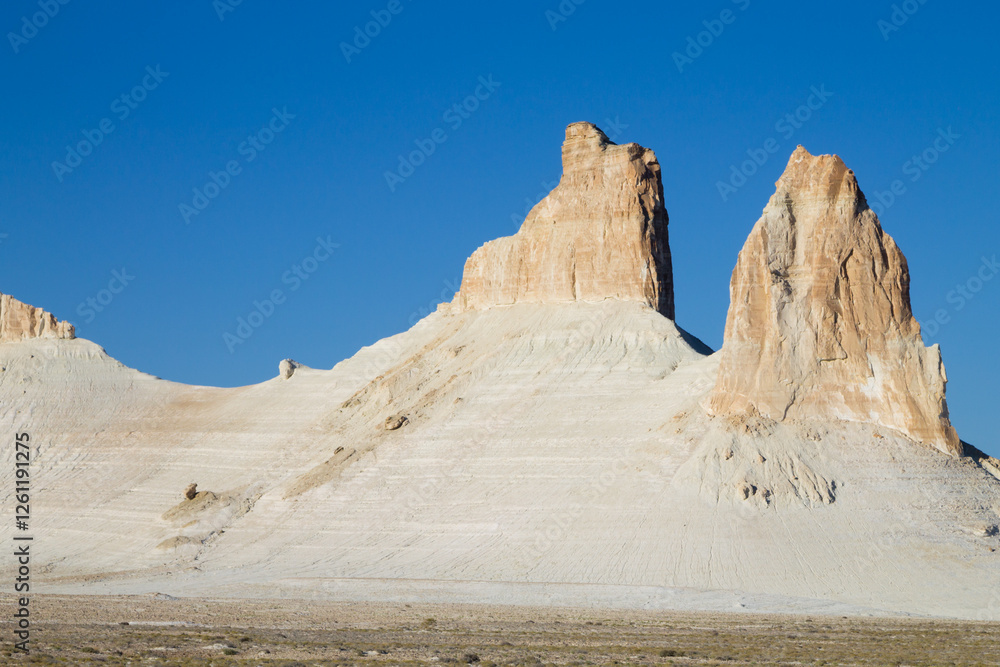 Rock pinnacles in Bozzhira valley view, Kazakhstan Rock pinnacles in Bozzhira valley view, Kazakhstan