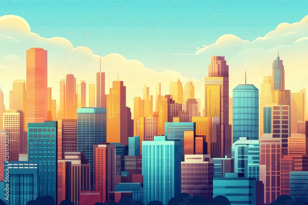 Vibrant cityscape visuals for your creative projects. Vibrant cityscape visuals for your creative projects.