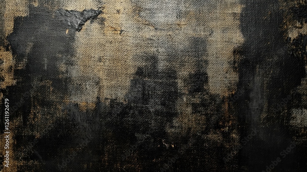 Fototapeta premium Grunge texture, dark brown and gold tones, abstract background, design element