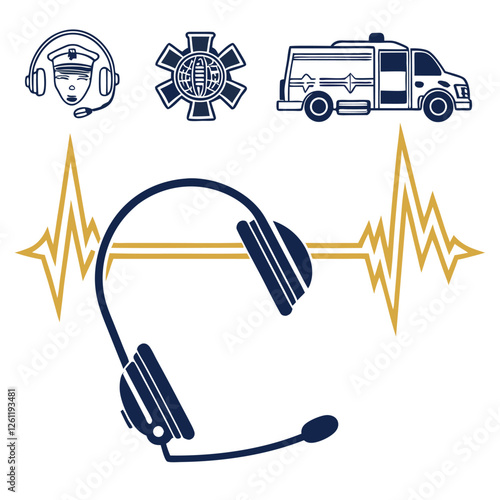 911 Dispatcher vector design 