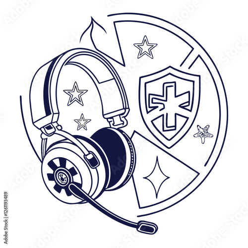 911 Dispatcher vector design 