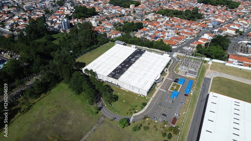 Aerial View of Data Center in ABC Paulista, Brazil – Powering Cloud Computing, Data Storage, and Digital Infrastructure