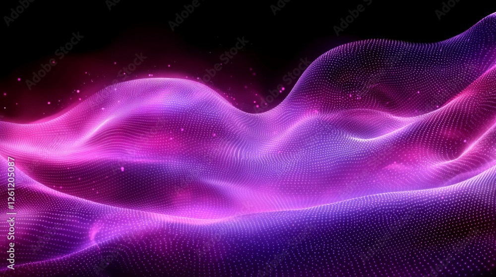 a purple and black background with a wave of lines and dots a purple and black background with a wave of lines and dots