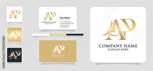 Initial Letter AP Beauty Face Logo Design Vector