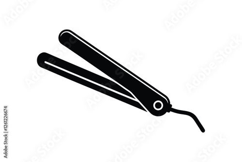 hair straightener vector icon.eps