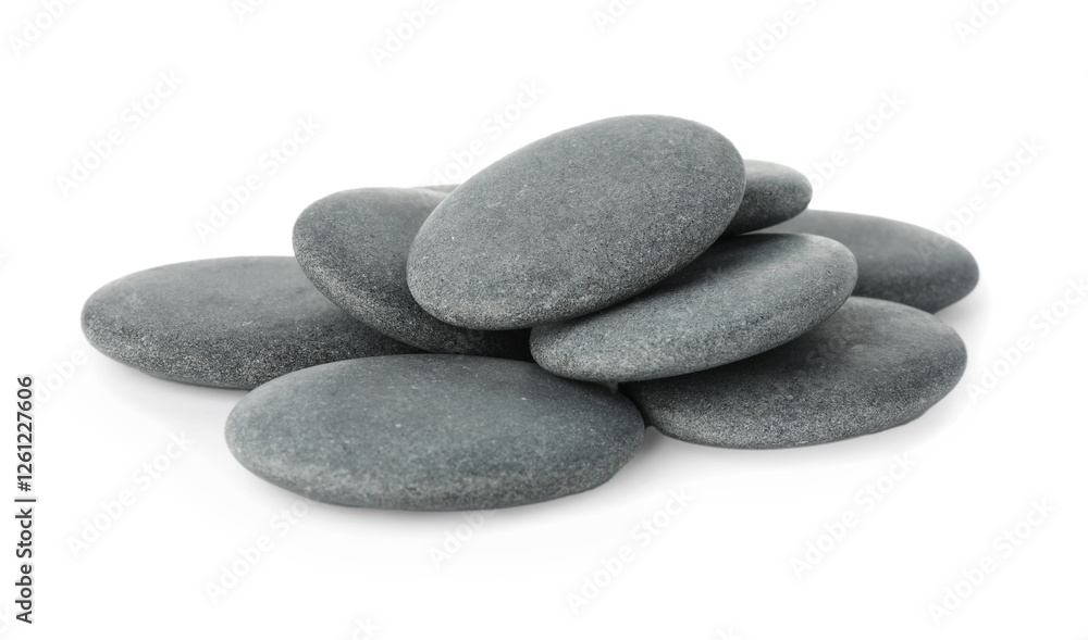 Spa stones isolated on white. Zen and harmony Spa stones isolated on white. Zen and harmony