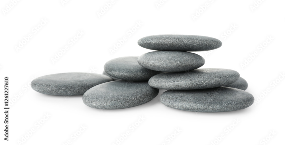 Spa stones isolated on white. Zen and harmony Spa stones isolated on white. Zen and harmony