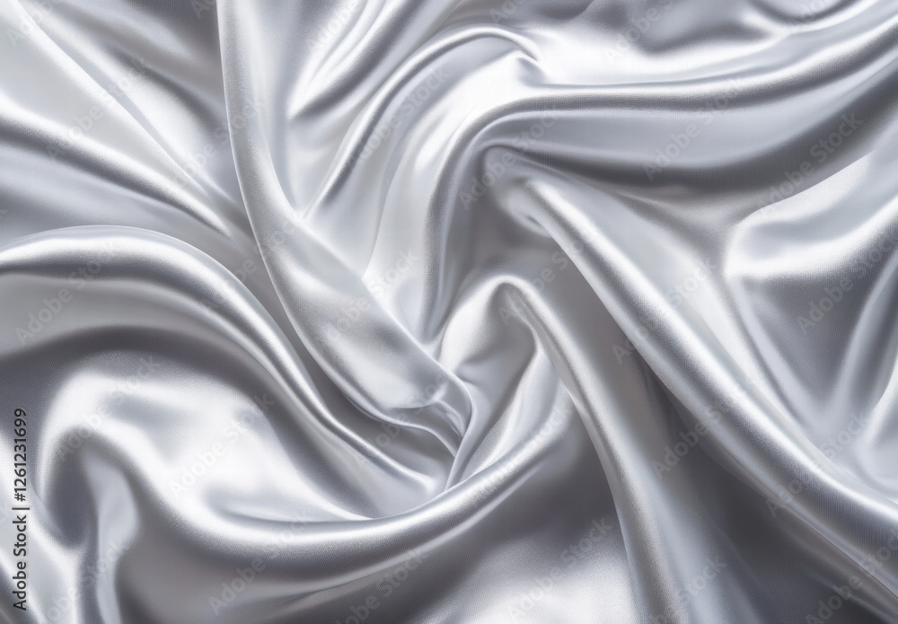 Obraz premium A silvery fabric with a wave pattern