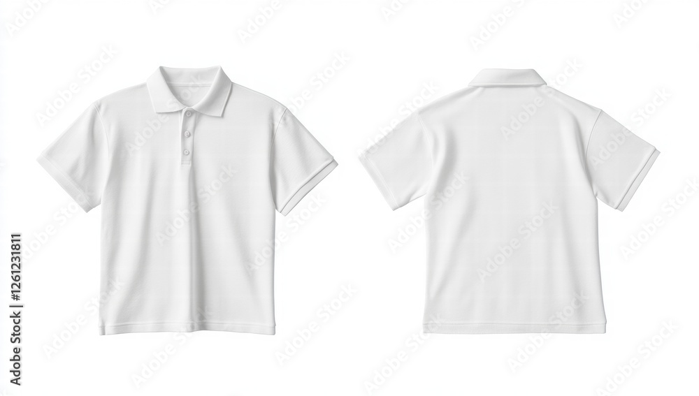 A white shirt with a collar and buttons A white shirt with a collar and buttons