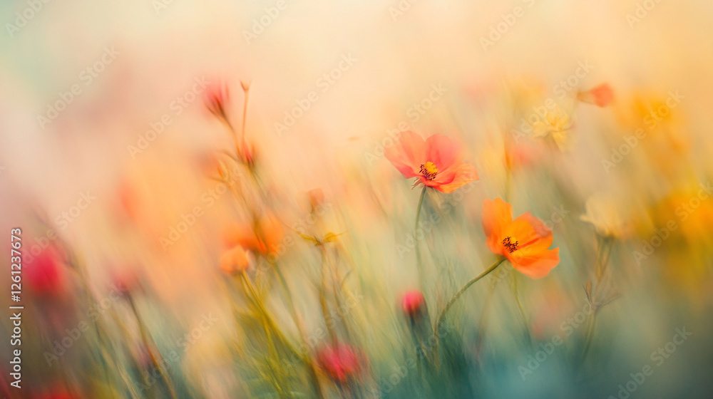 A dreamy field of wildflowers in warm golden light with soft blurred petals creating a peaceful and artistic scene
A dreamy field of wildflowers in warm golden light with soft blurred petals creating a peaceful and artistic scene