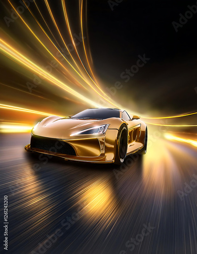sport car on the road wallpaper