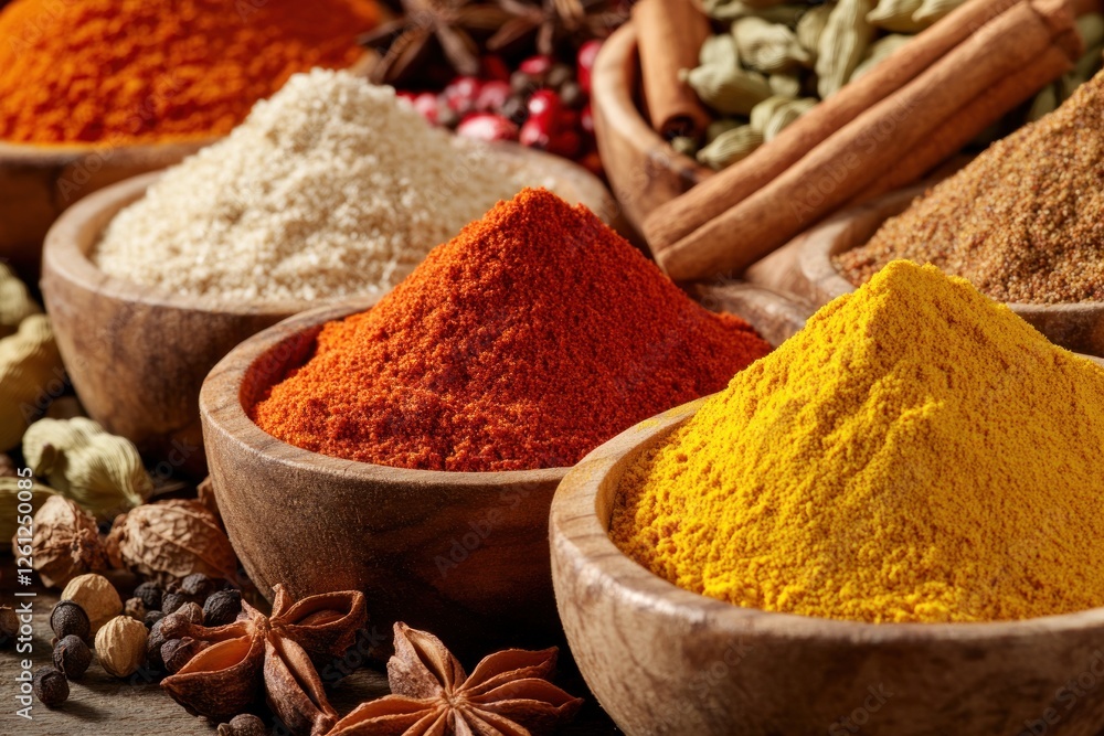 Vibrant Aromatic Spices: A Culinary Delight Vibrant Aromatic Spices: A Culinary Delight