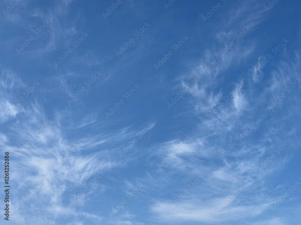 Beautiful cirrus clouds in blue sky Beautiful cirrus clouds in blue sky