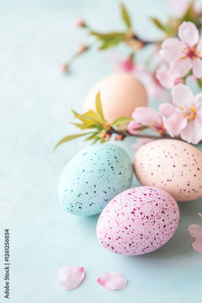 Easter eggs painted in different pastel colors to celebrate Easter. Dyed eggs on pink background, top down view. Easter eggs painted in different pastel colors to celebrate Easter. Dyed eggs on pink background, top down view.