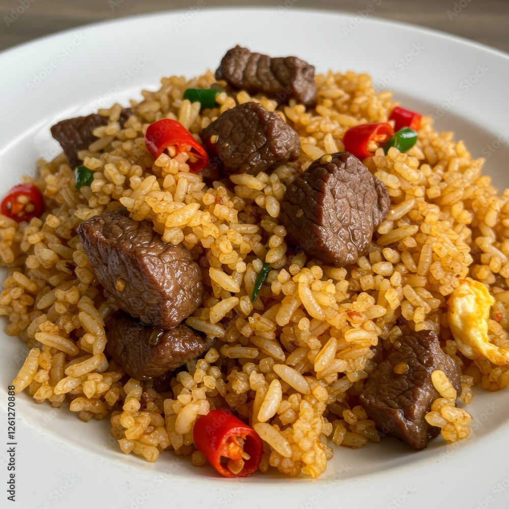 fried rice with beef