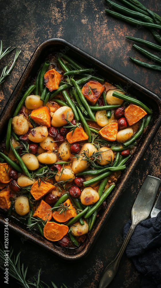 Sheet pan gnocchi dinner with vegetables