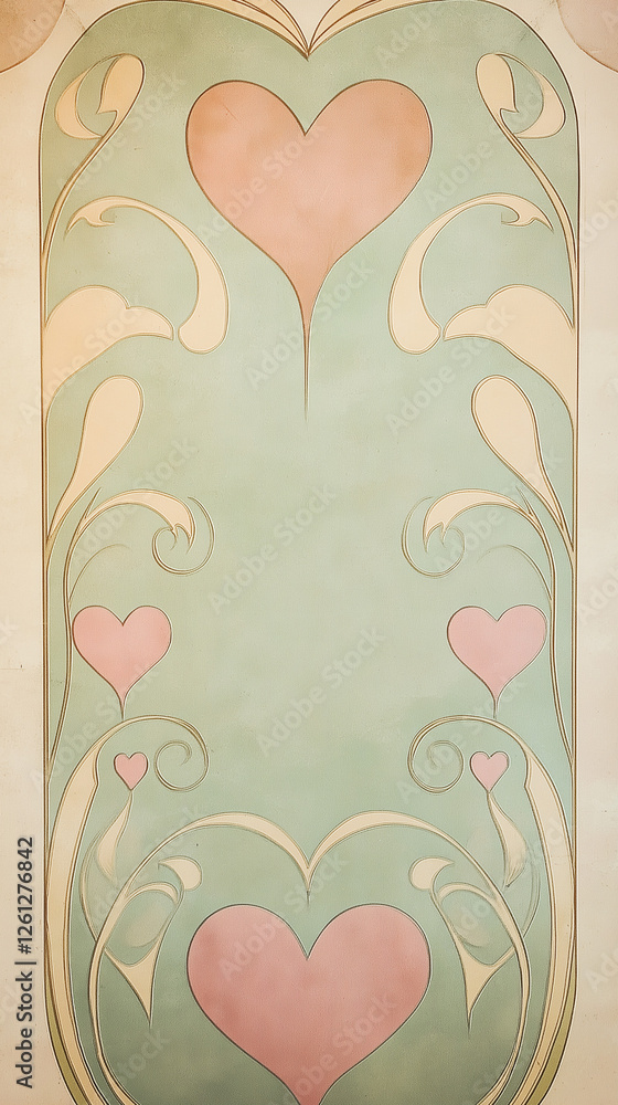 Valentine background in muted shades with copy pace