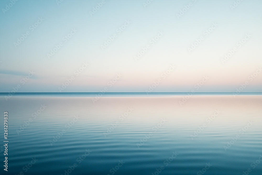 Fototapeta premium Soft waves caress the shore. Generative AI