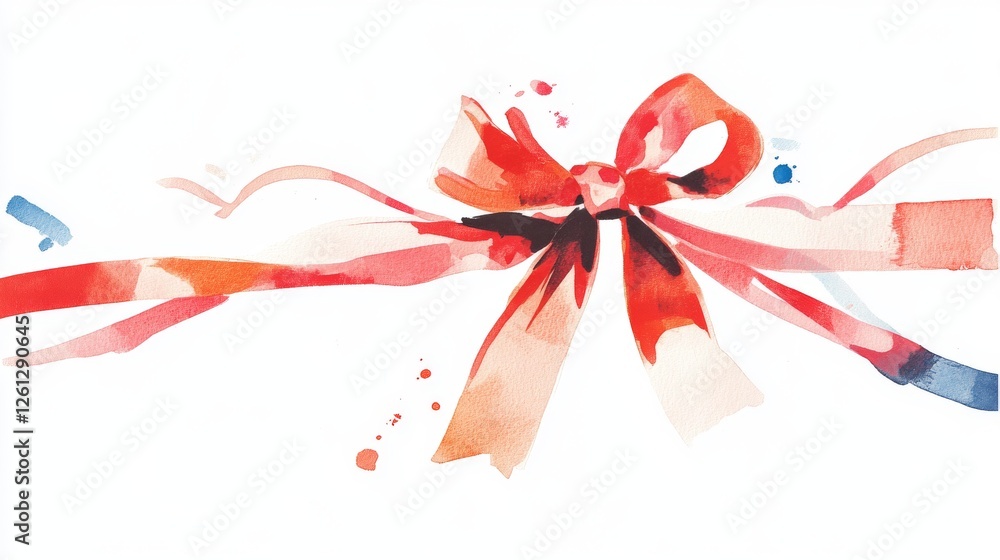 Ribbon bow clip art, bows clipart image, red ribbon bow vector flat illustration, isolated on white background Ribbon bow clip art, bows clipart image, red ribbon bow vector flat illustration, isolated on white background