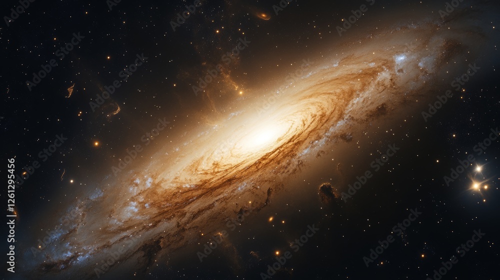 Fototapeta premium A highly detailed HDRI image of deep space, featuring vibrant nebulae, clusters of stars, and distant galaxies, capturing the awe-inspiring beauty of the universe.