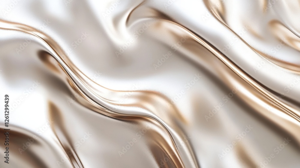 Elegant Draped Fabric In Shades Of White And Gold Elegant Draped Fabric In Shades Of White And Gold