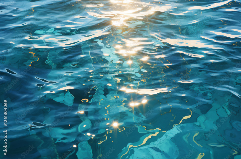 Obraz premium Water shimmering under sunlight