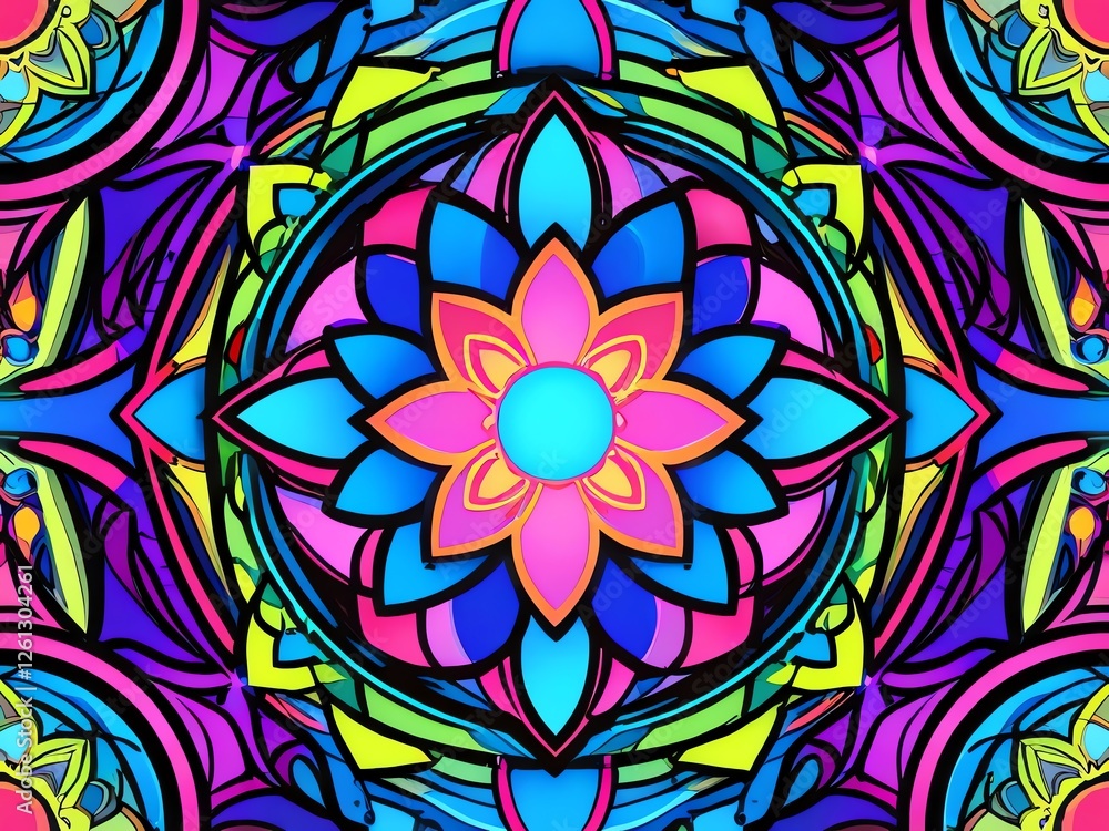 Vibrant Mandala: A Kaleidoscope of Colors and Shapes Vibrant Mandala: A Kaleidoscope of Colors and Shapes