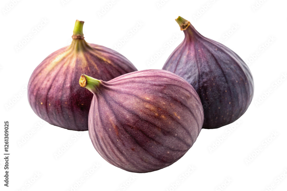 Obraz premium Fresh Ripe Figs on Transparent Background