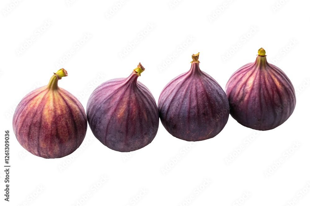 Obraz premium Fresh Ripe Figs on Transparent Background