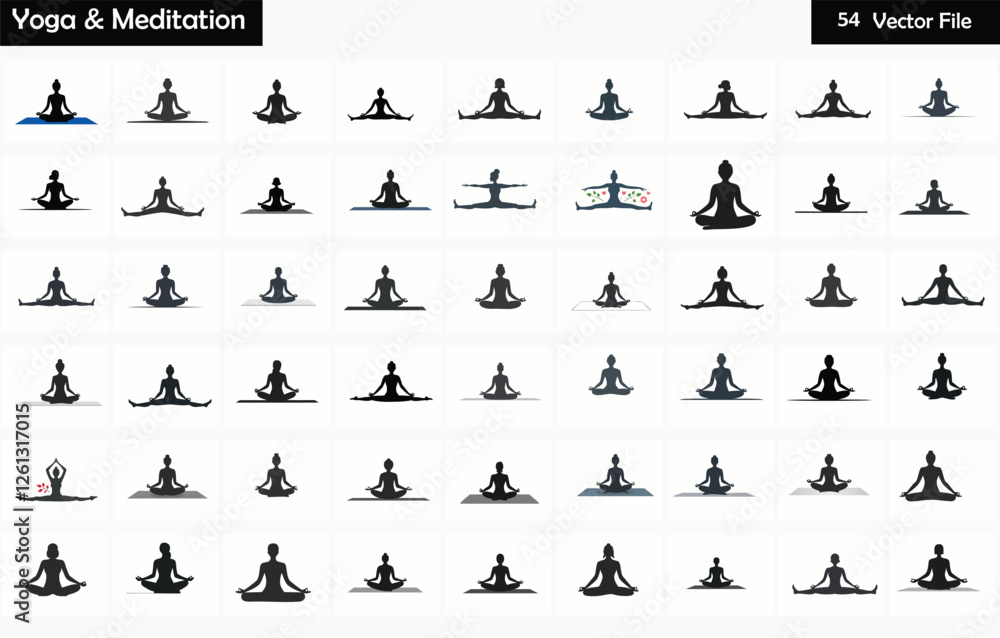 Naklejka premium Yoga & Meditation