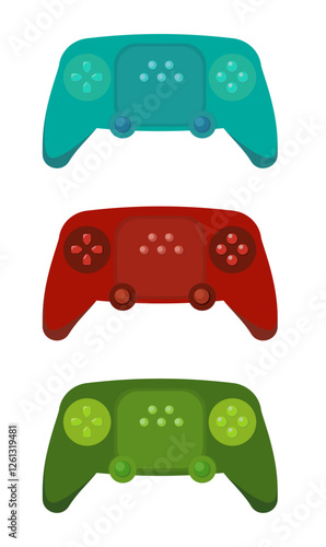 Joysticks set in 3 colors