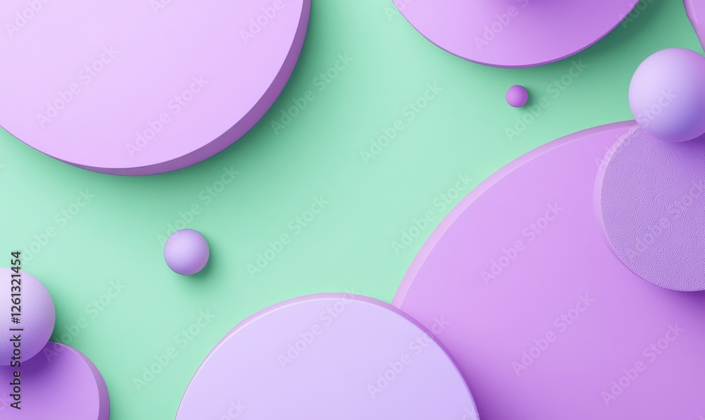 A purple and green abstract background created with a 3D geometric render. A purple and green abstract background created with a 3D geometric render.