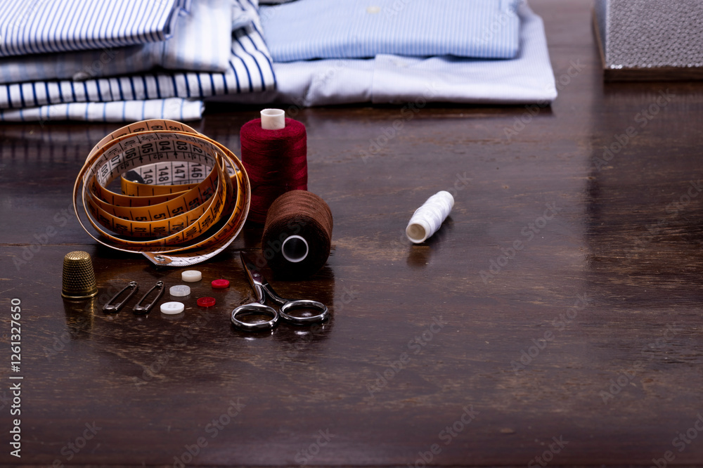 view of a tailored suit from a tailor in his studio