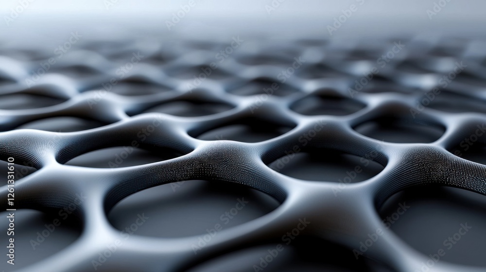 Fototapeta premium Interconnected Glowing Matrix with Complex Digital Patterns