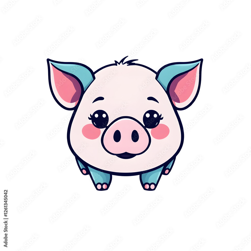 Fototapeta premium funny pig cartoon