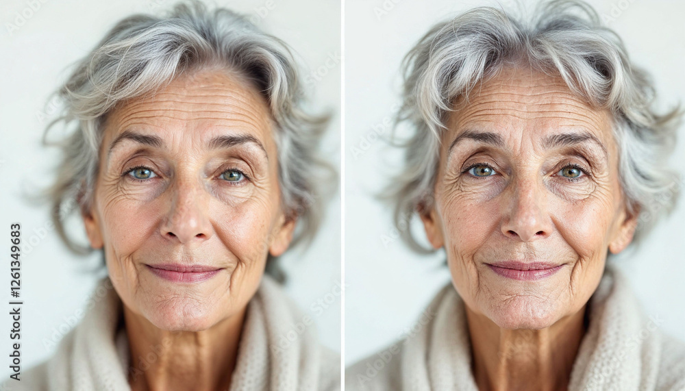 an older woman with dry, dull skin an older woman with dry, dull skin