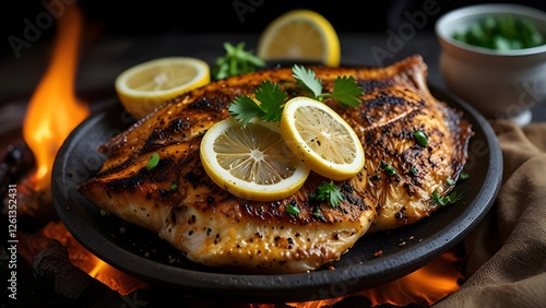 Iraqi Masgouf Grilled Fish with Lemon