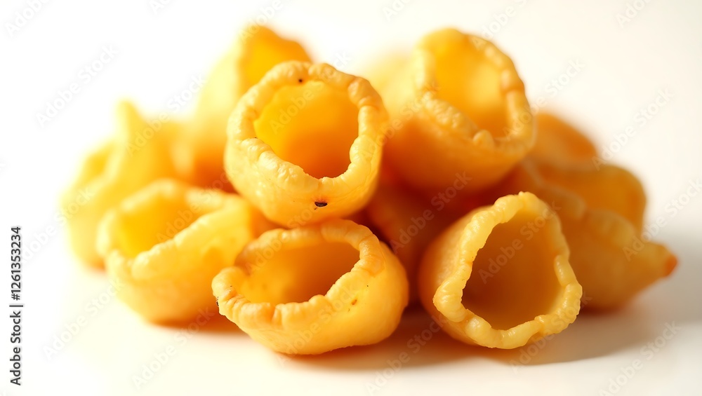Golden fried snacks piled high with a crispy texture and hollow center Golden fried snacks piled high with a crispy texture and hollow center