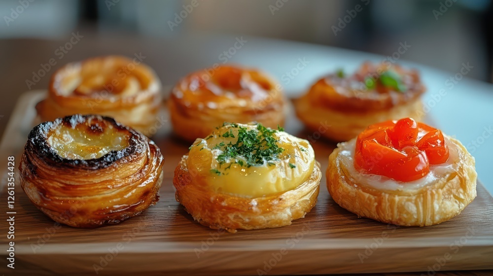 Indulge in gourmet tarts a cozy bakery showcase of culinary art close-up food photography and vibrant flavors Indulge in gourmet tarts a cozy bakery showcase of culinary art close-up food photography and vibrant flavors