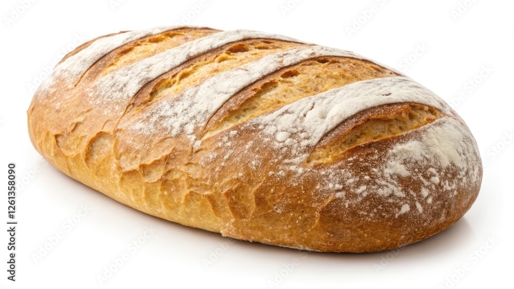 Golden Crusty Loaf of Artisan Bread with a Crispy Surface Golden Crusty Loaf of Artisan Bread with a Crispy Surface