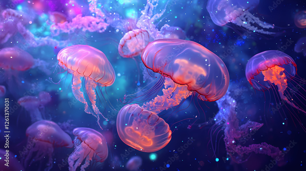 underwater jellyfish world