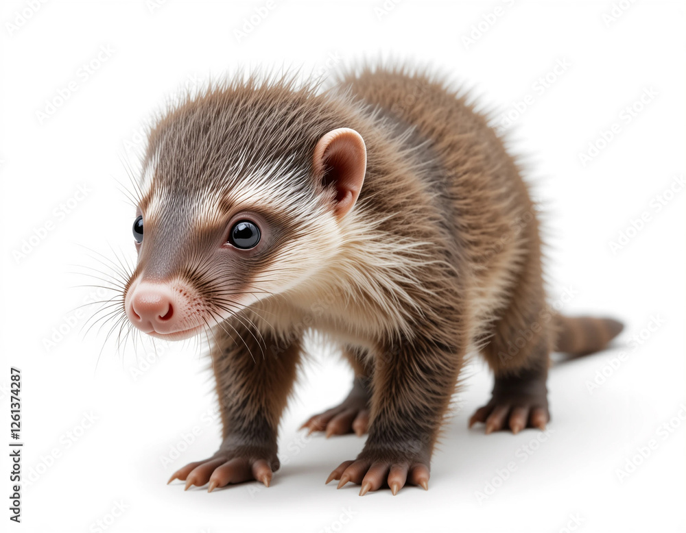 Baby Anteater Walking with a Small, Curious Snout Baby Anteater Walking with a Small, Curious Snout