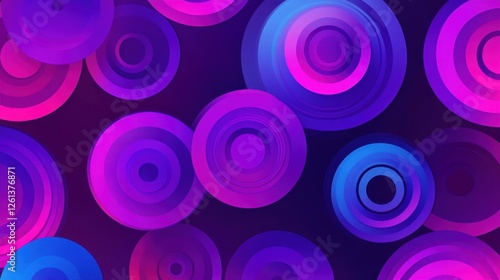 Experience a vibrant fusion of flat, circular shapes and smooth textures in this colorful minimalist backdrop.