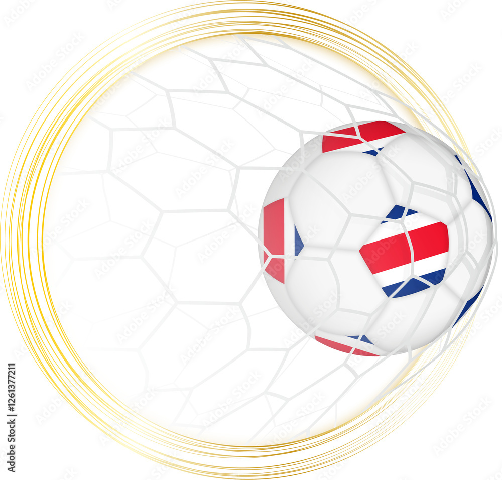 Obraz premium Costa Rica flag on soccer ball
