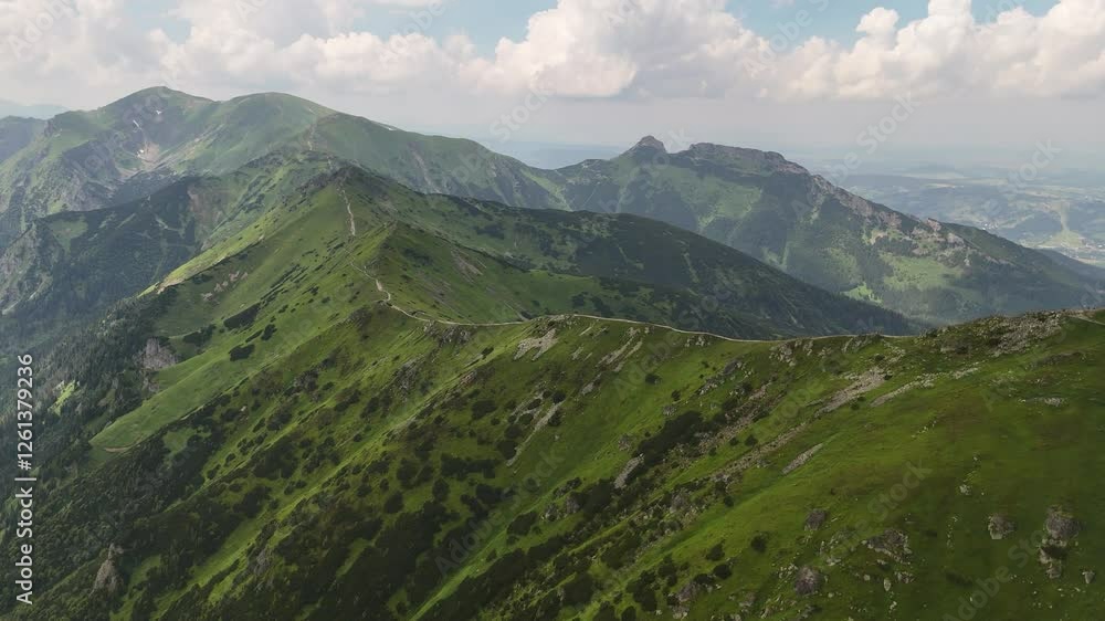 Aerial shot of Tatra Mountains, Slovakia Aerial shot of Tatra Mountains, Slovakia