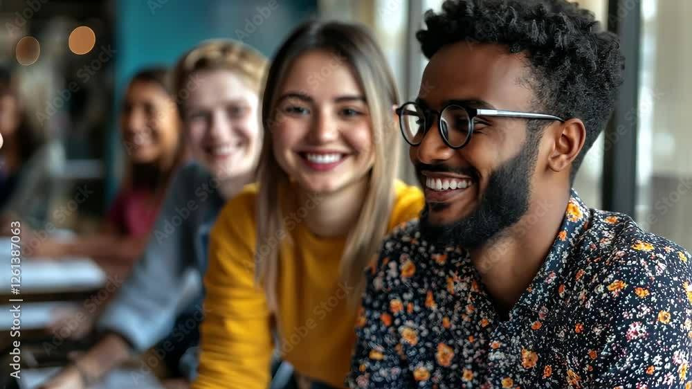 A vibrant office scene where diverse colleagues unite, showcasing inclusivity and positivity among disabled and LGBTQ team members. A vibrant office scene where diverse colleagues unite, showcasing inclusivity and positivity among disabled and LGBTQ team members.