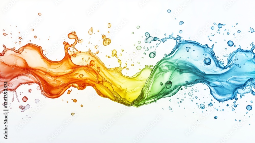 Fototapeta premium A watercolor splash isolated on white background.